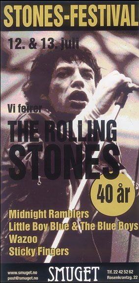 Waxoo på plakat for Stones-festival på Smuget